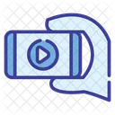 Live Streaming Digital Marketing Smartphone Icon