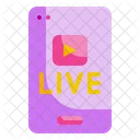 Live Streaming Application Application Smartphone Icon