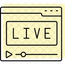 Live Streaming Color Shadow Thinline Icon Icon