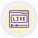 Live Streaming Media Icon