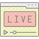 Live Streaming Lineal Color Icon Icon