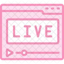 Live Streaming Duotone Line Icon Icon