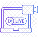 Live Streaming Online Broadcast Real Time Video Icon
