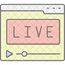 Live Streaming Lineal Color Icon Icon