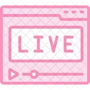 Live Streaming Duotone Line Icon Icon