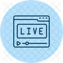 Live Streaming Media Icon