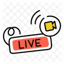 Live Streaming Live Broadcasting Live Video Icon