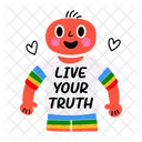 Live Your Truth Authenticity Empowerment Icon