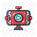 Livestream Streaming Video Icon