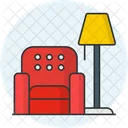 Living Room Lamp Sofa Icon