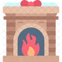 Living Room Indoor Fireplace Icon