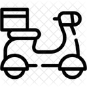 Livraison Cyclomoteur Livraison De Nourriture Icône