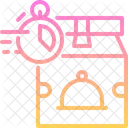 Livraison De Nourriture Plats A Emporter Chronometre Icône