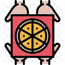 Pizza Boite Main Icon