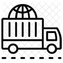 Logistique Mondiale Fret International Livraison Internationale Icône