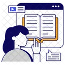 Livre En Ligne Ebook Livre Numerique Icône