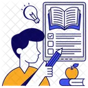 Livre Mobile Livre Electronique Livre Numerique Icône