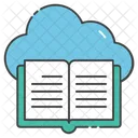 Bibliotheque Numerique Ebooks Cloud Educatif Icône