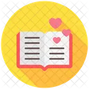 Livre Romantique Livre Livre Damour Icon