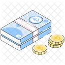 Livre Turque Monnaie Papier Billet De Banque Icône