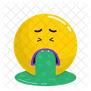 Vomito Emoji Cara Ícone