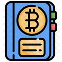 Livro Criptografico Diario Criptografico Databook Bitcoin Ícone