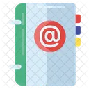 Livro De Correio Diretorio De E Mail Catalogo De Enderecos Ícone