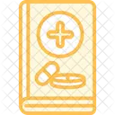 Farmacia Livro Duotone Linha Icone Icon