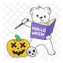 Livro Magico Feitico Magico Magia De Halloween Ícone