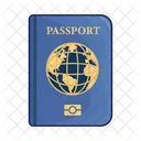 Passaporte Livro De Passaporte Viagem Ícone