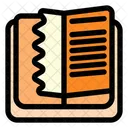 Livro Rasgado Rasgado Bilhete Ícone