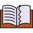 Livro rasgado  Ícone