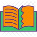 Livro rasgado  Ícone