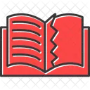 Livro rasgado  Ícone