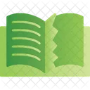 Livro rasgado  Ícone