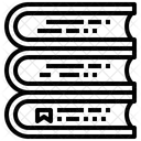 Empilhado Livro Texto Ícone