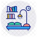 Livros Local De Trabalho Candeeiro De Mesa Ícone
