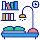 Livros Local De Trabalho Candeeiro De Mesa Ícone