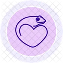 Lizard Love Animal Line Style Icon Icon