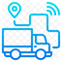 LKW Route Lieferroute Auto Symbol