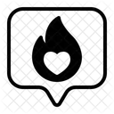 Corazon Llama Icono Icono