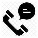 Llamada Burbuja De Chat Receptor De Telefono Icono