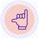 Icono De Circulo De Color De Mano De Llamada Icon