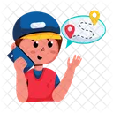 Comunicacion De Pedidos Llamada De Entrega Llamada De Nino Icono