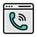 Llamada En Linea Telefono En Linea Icono