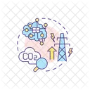 Llm Carbon Impact Co 2 Pollution Icon