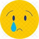 Estilossonrisa Llorar Llorar Emoji Icono