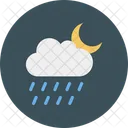 Luna Nube Lluvia Icono