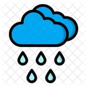 Lluvia Llloviendo Nube Icono