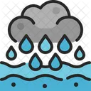 Fuerte Lluvia Tormenta Icono